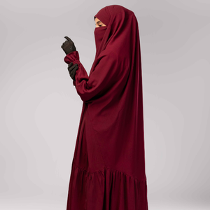 Premium One Piece for Muslim Women Islamic Clothing <b>Full</b> Coverage <b>Hijab</b> Dress Polyester Breathable Quick Dry Plus Size - Product Image 1
