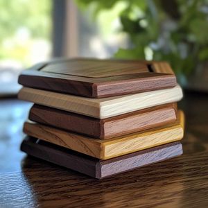 Sous-verre en bois de qualité supérieure pour boissons, offrant une protection contre les rayures et une sécurité durable pour la table - Product Image 2