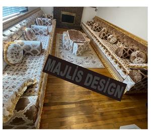 Sofá Marroquí Sedari, Jalsa Marroquí, Salón Marroquí, Lujoso Conjunto de Sofás en Forma de U, Conjunto de Sofás de Madera, Solo Enviamos Este Producto a Europa - Product Image 1