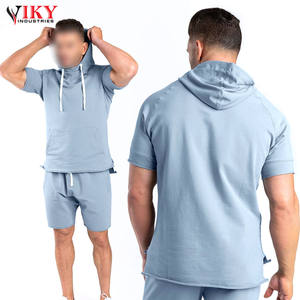 <b>Men</b> <b>Hoodies</b> With <b>Shorts</b> <b>Sets</b> Pure Cotton Fleece Plain Pullover <b>Hoodies</b> Wholesale Top Quality <b>Hoodies</b> by VIKY INDUSTRIES - Product Image 4