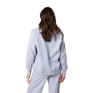 เสื้อสเวตเตอร์คอกลมแขนยาวผ้าฝ้ายบุขนแกะซับในเสื้อสวมหัวทรงหลวมระบายอากาศเป็นมิตรกับสิ่งแวดล้อม - Product Image 4