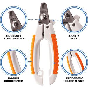 Coupe-ongles écologique pour animaux de compagnie pour chiens avec lames en acier inoxydable tranchantes avec verrous de protection de sécurité - Product Image 4