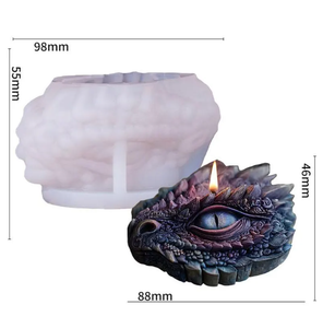 แม่พิมพ์ซิลิโคนรูปดวงตานักมังกร 3 มิติ LifeTop, แม่พิมพ์เทียนรูปหัวมังกร, แม่พิมพ์เรซิ่นมังกร, แม่พิมพ์สบู่มังกรตะวันตกสำหรับงาน DIY - Product Image 3