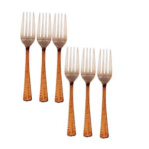 Fourchette de table réutilisable en acier et cuivre de 20 cm - Product Image 2