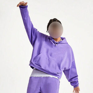 Sweat à capuche unisexe tendance et surdimensionné en molleton de coton 100% pour hommes et femmes pull décontracté sweat Street Wear avec coupe ample pour l'automne - Product Image 2