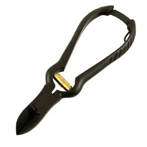 Pinza para cutículas de alto rendimiento de alta calidad, cuchillas duraderas de acero inoxidable, apertura de mandíbula ancha de Color negro para dedo - Product Image 1