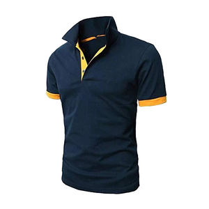 Coton à manches courtes pour hommes de haute qualité pour Polo T-Shirt tissu tricoté respirant conception d'impression solide en gros nouveau Polo - Product Image 1