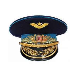 Custom Made Embroidered Officer <b>Peak</b> Hats Custom Logo Premium Quality Officer <b>Peak</b> <b>Caps</b> - Product Image 3