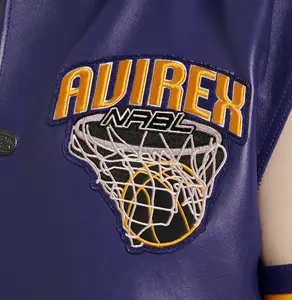 Chaqueta Varsity de Alta Calidad para Hombre, Roja y Blanca, 100% Algodón, Cuello Alto, Bordado Frontal - Product Image 6