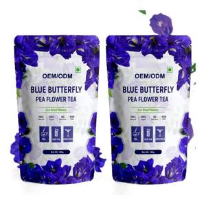 OEM/ODM Poudre de fleur de pois papillon 100% pure, thé matcha bleu naturel séché, thé bleu aux herbes de qualité supérieure au meilleur prix d'Inde - Product Image 1