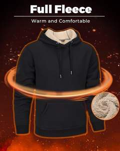 Conjunto de sudadera y pantalones de chándal para hombre de talla grande, traje de invierno de gran tamaño de lana cálida de algodón grueso, suéter personalizado, traje de sudadera - Product Image 4