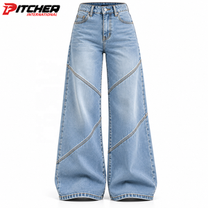 Jeans de Mezclilla Personalizados para Mujer, Jeans Stovepipe de Mezclilla Rígida para Marcas de Moda, MOQ Bajo, Producción de Marca Privada - Product Image 5