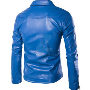 Chaqueta de Cuero Casual para Hombre con Cuello Alto, Logotipo Frontal, Colores y Tallas Personalizables, Impermeable, Chaqueta de Invierno de Alta Calidad - Product Image 2