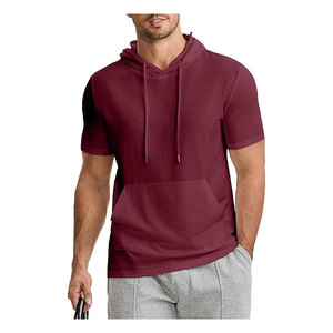 Pull à manches courtes personnalisable en molleton français 100% coton, respirant, technique, sportif, uni, doux, léger, unisexe, avec poche - Product Image 1