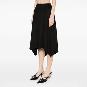 ลดกระหน่ำกระโปรงหนังฤดูหนาวของผู้หญิงผ้าเลื่อมความยาวสั้นหนัง100% แน่นนุ่มเงางาม - Product Image 3