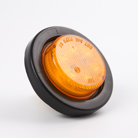 Feu de position latéral rond de 2 pouces, rouge, ambre, blanc, homologué E-mark, lampe indicatrice LED pour remorque, camion