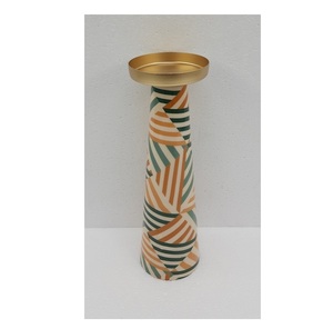 Conception unique dernier luxe de haute qualité en métal bougeoir décalcomanie émail fini pour la décoration intérieure dessus de table décoratif - Product Image 1