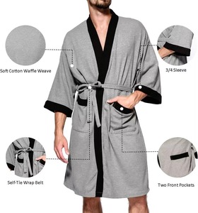 Peignoir doux et confortable en peluche pour hommes et femmes, idéal pour la maison, le spa, l'hôtel, absorbant et chaud, vêtement de détente - Product Image 5