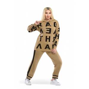 ชุดสูทลายตัวอักษรมีฮู้ดสำหรับผู้หญิงสินค้าขายดี - Product Image 1