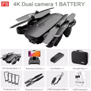 Dron plegable F6 GPS con cámara 4K HD Flujo óptico y sígueme Rango de transmisión de imagen de 15km Estilo profesional - Product Image 1