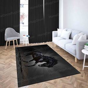 Alfombra con Estampado de Caballo Negro - Alfombra Moderna para Interiores, Oficina, Estilo Loft, Alfombra de Animales, Alfombra Gobelino - Product Image 2