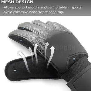 Gants de football pour adultes personnalisés de haute qualité Dernière conception avec tissu en cuir respirant Couleurs personnalisées disponibles pour les gardiens de but - Product Image 2