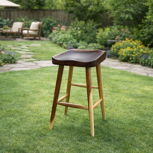 Silla de Bar de Madera Maciza de Monkey Pod/Suar, Construcción Duradera, Diseño Moderno para Uso Comercial en Hoteles, Restaurantes y Bares - Product Image 3