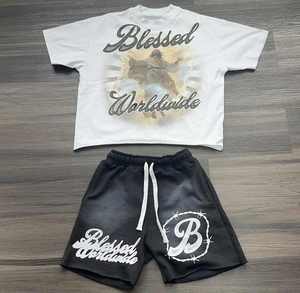 Conjunto Casual de Verano para Hombre de Dos Piezas, Chaqueta Cortavientos Transpirable Personalizada con Cremallera Reflectante y Pantalones Cortos de Punto - Product Image 3