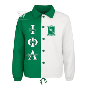 Griega Iota Phi Lambda Sorority Ropa Bordado Colorblock Line Jacket Crossing Jacket Sorority - Product Image 1