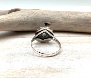 Anillo de estilo bohemio de plata hecho a mano, joyería de plata de ley 925, Topacio Azul, piedras preciosas, anillo de tendencia, joyería para mujer, regalo para ella - Product Image 3