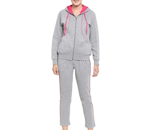 Ensembles de survêtements deux pièces personnalisés pour femmes avec fermeture éclair – Vente en gros - Product Image 1