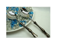 Set de Cuillères Designer Couverts en Acier et Fer Ensemble de 2 Couverts Couleur Argent à Bas Prix pour la Cuisine