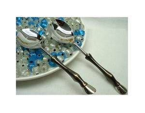 Juego de cucharas de diseño Cubiertos de acero de hierro Juego de cubiertos de 2 Color plateado con precio bajo para uso en la cocina - Product Image 1