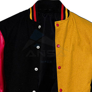 Chaqueta de Béisbol de Invierno para Hombre, Estilo Universitario, con Parches de Chenilla, Transpirable, Cuello Alto, Multicolor, Abrigo Informal Cálido - Product Image 5