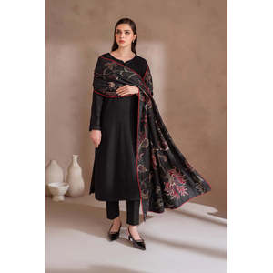 IZNIK-3PC คอลเลกชันฤดูใบไม้ผลิ/ฤดูร้อน เสื้อชีฟองปักลาย & ผ้าคลุมไหล่พร้อมกางเกงขายาว BIC-3618 - Product Image 5