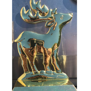 Fantaisie Or Renne Conception Cheminée Titulaires Vintage En Métal Bas Cintre De Noël Bas Titulaire Pour Offre Spéciale - Product Image 2