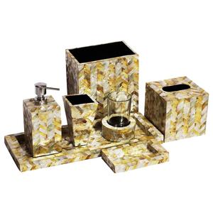 Ensemble de quatre pièces de haute qualité Accessoires de salle de bain en résine époxy de qualité supérieure Design accrocheur Article de salle de bain complet à bas prix - Product Image 5