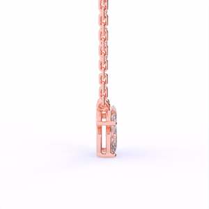 สร้อยคอเครื่องประดับแสนสวยแบบมินิมอลสำหรับผู้หญิงจี้รูปกลีบดอกไม้ประดับเพชรสำหรับเพื่อนเจ้าสาว - Product Image 4