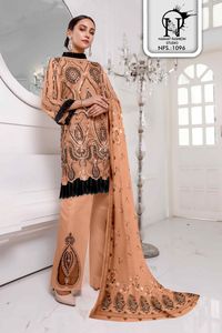 Dernier Designer Pure Faux Georgette Broderie Séquence Travail Salwar Costume par Fab Zone pour Party Wear - Product Image 4