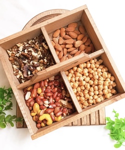 Meilleurs accessoires de cuisine pour les mamans Fête des Mères Boîte à épices en bois naturel Récipient pour aliments secs en bois de manguier Sel Herb Spice Tools - Product Image 1