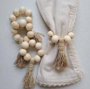 Handmade Natural Wooden Beads Napkin Ring with Jute Tail Rustic <b>Farmhouse</b> <b>Style</b> Eco Friendly Wedding Party <b>Dining</b> <b>Table</b> decor - Product Image 4