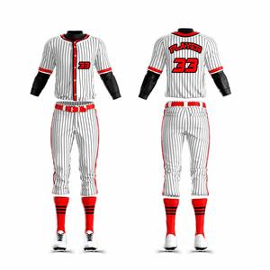 Camisetas de Béisbol Personalizadas al por Mayor, 100% Poliéster, con Nombre, Número y Uniforme de Equipo, Proveedor OEM, Transpirables, de Malla, de Secado Rápido, con Cuello en V - Product Image 1