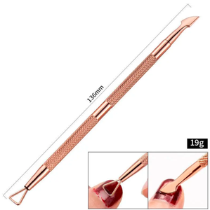 Limas de Arte de uñas con hoja curva de 3 estilos, empujador de cutículas de acero inoxidable y removedor de esmalte, herramientas de cuidado de manicura para dedos - Product Image 5