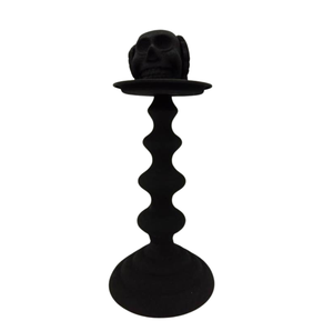 El último portavelas decorativo de aluminio/hierro, soporte de vela de estilo moderno de Color negro para decoración de Halloween - Product Image 1