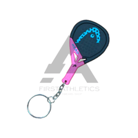 Llaveros de silicona para tenis de pádel, logotipo personalizado y diseño, llaveros multicolores, llaveros de goma con logotipo de Pádel 2d/3D, venta al por mayor