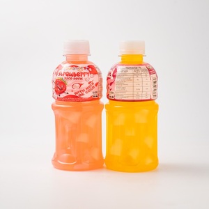 Best Selling Mango Juice with Nata De Coco Drinks SUNSMILE Bottled 320ML Less Sugar Fruit Juice Drinks OEM Beverage Manufacturer - Product Image 4