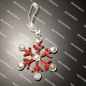 Adornos colgantes con cuentas de Navidad multicolores hechos a mano, decoraciones festivas navideñas para árboles de Navidad, guirnaldas y decoración del hogar - Product Image 2