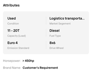 Best!! Standard 6x4 Diesel Tractor Head <b>Prime</b> Mover Heavy Duty Commercial Truck For Global Container Shipping and Road Logistics - Product Image 6