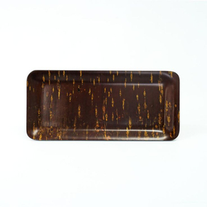 Plateau élégant en corne de forme carrée pour un dessert élégant, parfait pour les fêtes de mariage et l'affichage de table de fête - Product Image 5