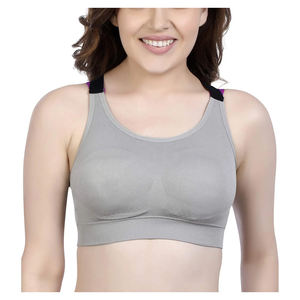 Sujetador deportivo inalámbrico Premium para mujer, tejido elástico alto de secado rápido, resistente al sudor, estampado, tanque acolchado, transpirable para correr - Product Image 1